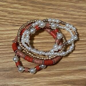 Set of 5 Handmade Beaded Bracelets